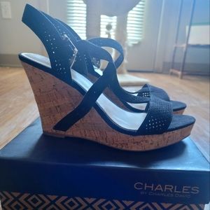 Platform Wedge Sandals, US 8.5